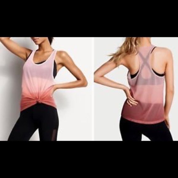 Pink Rose Ombre Mesh Tank Victoria's Secret Sport - Picture 2 of 4